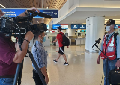 Red Cross Volunteer Leaves for Houston